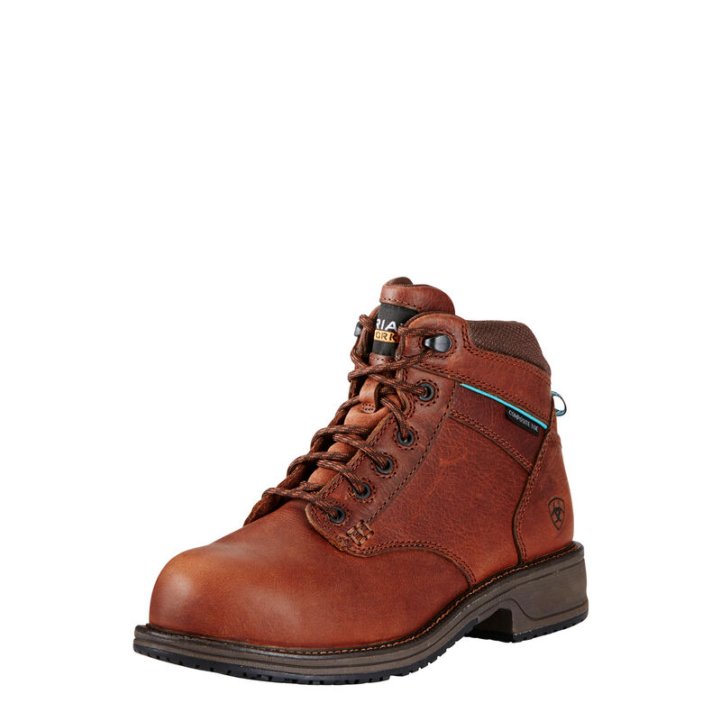 Botas De Trabajo Ariat Casual Work Mid Lace Sd Composite Toe Marrones Mujer - Chile 769-UMFVNL